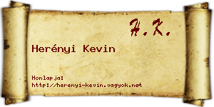 Herényi Kevin névjegykártya